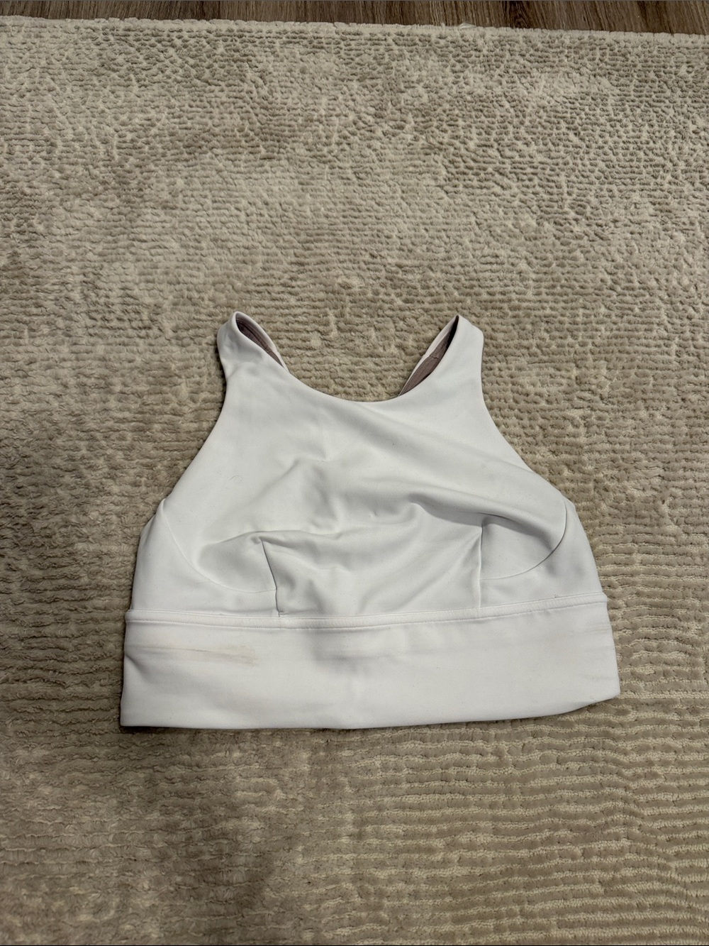 White lululemon sports bra size 8